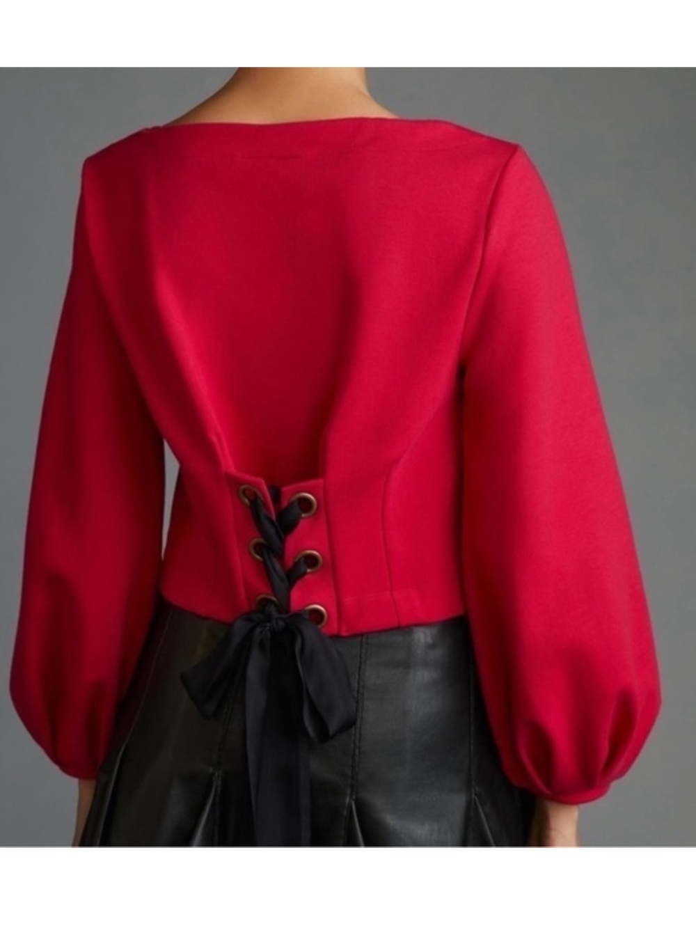 Anthropologie Maeve Corset Sweatshirt Size M